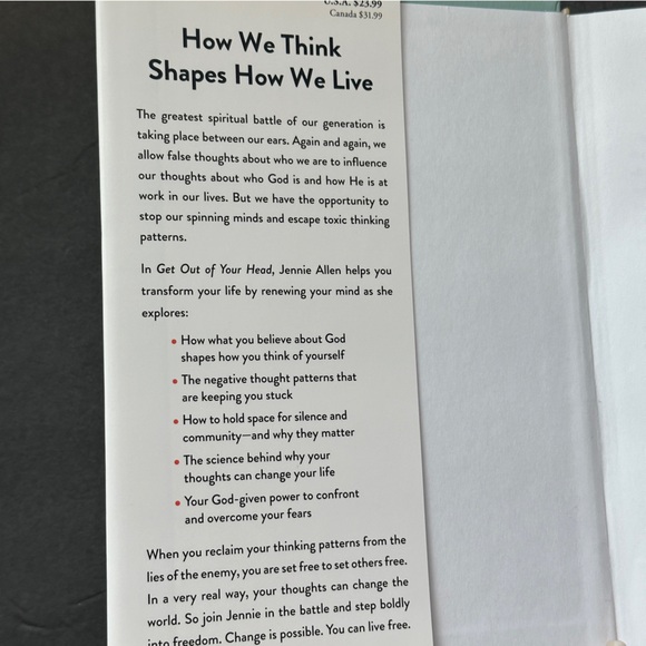 Get Out of Your Head by Jennie Allen | Self-Help | Hardcover Book - Picture 3 of 11